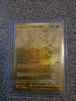 Pokemon TCG Mega Darkrai EX Pitch Black Gold Hyper Rare English 120/084 - Image 1