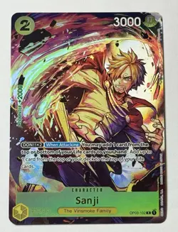 One Piece Sanji OP03-102 Bandai Fest 23-24 Premium Collection Promo English Card - Image 1