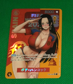 soccer jersey Boa Hancock Cheer Art Anime ACG Waifu Beauty Holo Card - Image 1