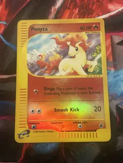 E Reader Reverse Holo Ponyta 126/165 Expedition Pokemon TCG Card - Image 1