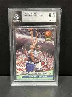 (BGS 8.5) SHAQUILLE O'NEAL 1992-93 FLEER ULTRA ROOKIE RC #328 MAGIC - Image 1