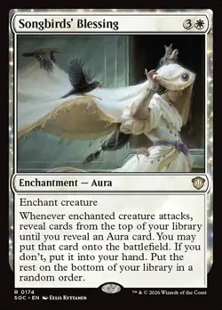 1x Songbirds' Blessing NM Eng MTG - Secrets of Strixhaven Commander - Image 1