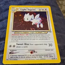Pokemon TCG Light Togetic 15/105 Neo Destiny Holo Rare Unlimited English 60 HP - Image 2