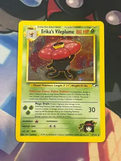 Erika's Vileplume 5/132 Gym Heroes Holo Unlimited Pokemon Card - Image 1