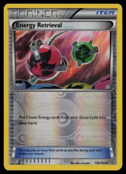 Energy Retrieval 126/160 Uncommon Primal Clash Pokemon Reverse Holo LP - Image 1