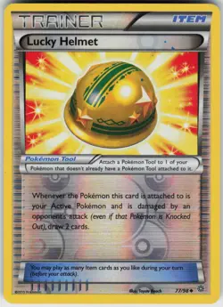 Lucky Helmet 77/98 Uncommon Ancient Origins Pokemon Reverse Holo Near Mint - Image 1