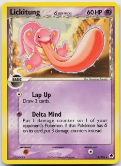 Lickitung 19/101 Rare Dragon Frontiers Pokemon Lightly Played - Image 1