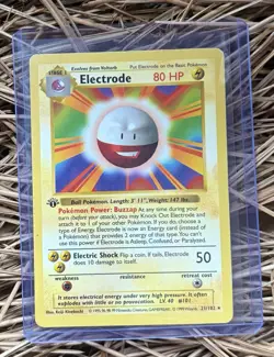 Pokemon Base Set - Electrode - 1st Edition Shadowless WoTC Rare - MP - 21/102 - Image 1