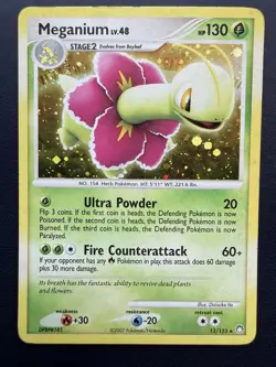 2007 Pokemon Diamond Pearl Mysterious Treasures 13 Meganium Holo - Image 1