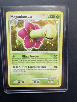 2007 Pokemon Diamond Pearl Mysterious Treasures 13 Meganium Holo - Image 3