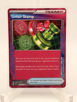 Unfair Stamp 165/167 Sv06: Twilight Masquerade Holo Pokemon NM ++ - Image 1
