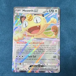 Pokemon TCG Meowth ex 062/088 Pokemon GO Double Rare Holo English HP 170 2023 - Image 1
