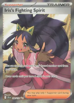 IRIS'S FIGHTING SPIRIT 180/159 ULTRA RARE JOURNEY TOGETHER POKEMON NEAR MINT - Image 1