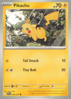 PIKACHU 055/217 COMMON ASCENDED HEROES POKEMON NEAR MINT - Image 1