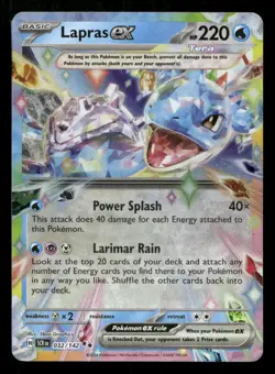 Lapras ex 32/142 Stellar Crown Holo NM/M Pokemon - Image 1