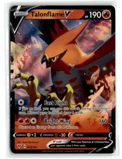 2020 Pokemon Talonflame V #029/185 Vivid Voltage Holo NM/MT - Image 1