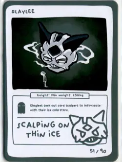 Glaylee (Glalie) 51/90 -Pokedoodles No Scalp Series Set 1 Fan Art - Pokemon - Image 1