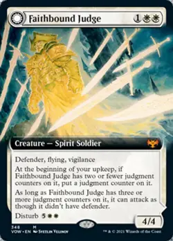 Extended Art FAITHBOUND JUDGE mtg NM Innistrad: Crimson Vow Mythic - Image 1