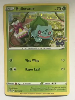 Bulbasaur SWSH231 Black Star Promo Pokemon GO Holo English Lightly Played LP - Image 1