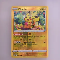 Pokemon TCG: Lost Origin-Sword & Shield | Pikachu 052/196 (SWSH11) Reverse Holo - Image 3