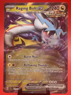 Raging Bolt ex 123/162 SV05: Temporal Forces Holo Double Rare Pokemon TCG CCG - Image 1