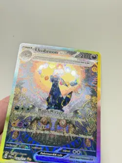 D-I-Y Umbreon ex 161/131 Pokemon Prismatic Evo Sun-breon Holo Thick-cut - Image 3