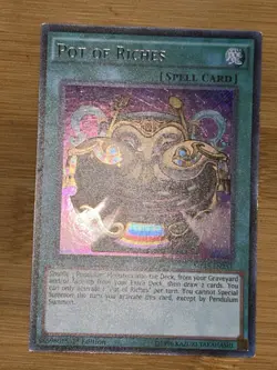 Yugioh Pot of Riches MP15-EN233 Secret Rare 1st Ed NM - Image 1