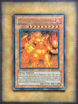 Yugioh Infernal Flame Emperor SD3-EN001 Ultra Rare 1st Ed MP - Image 1