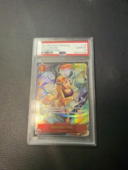 2023 ONE PIECE OP04-KINGDOMS OF INTRIGUE ALTERNATE ART NEFELTARI VIVI PSA 10 - Image 1