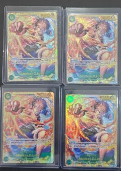 Monkey.D.Luffy OP13-118 Secret Rare Carrying On His Will One Piece NM (x 4) - Image 1