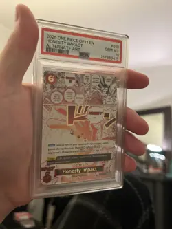 2025 One Piece OP-11 EN Honesty Impact Alternate Art PSA 10 - Image 1