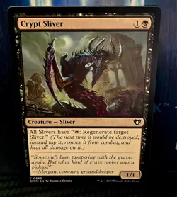 magic the gathering - Crypt Sliver - Regenerate - Common - Swamp - Black - Image 1