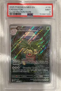 Pokemon TCG Exeggutor Me01 Mega Evolution Illustration Rare Holo PSA 135/132 - Image 1