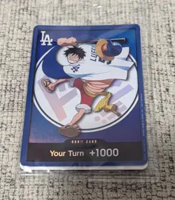 2026 One Piece Promo Dodgers One Piece Night Monkey D Luffy Don Card Sealed NEW - Image 2