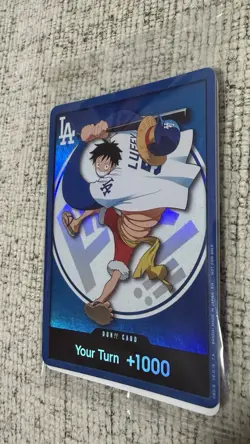 2026 One Piece Promo Dodgers One Piece Night Monkey D Luffy Don Card Sealed NEW - Image 5
