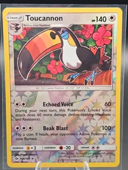 Toucannon Reverse Holo 108/149 SM Base Set Pokemon Card - Image 1