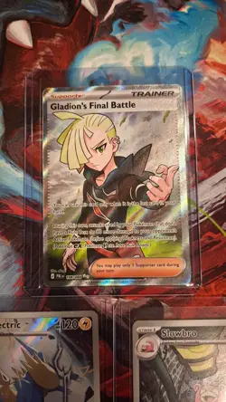 Pokemon TCG Pitch Black 3-Card Holo Lot Gladion 108/084 Manectric Slowbro - Image 2