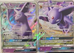 Pokemon TCG SM Promo Sun & Moon Espeon GX Holo Lot - 2 Cards - Image 1