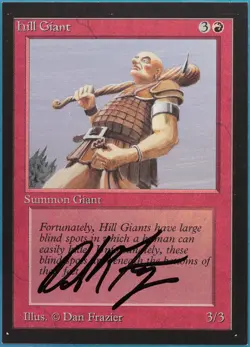Hill Giant Collectors' Edition NM Red Common SIGNED CARD (386950) ABUGames - Image 1