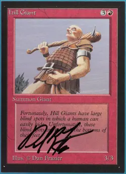 Hill Giant Collectors' Edition NM Red Common SIGNED CARD (386948) ABUGames - Image 1