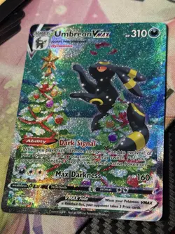Umbreon VMAX Alternate Art Secret (Christmas Holiday Custom Card) Evolving Skies - Image 2