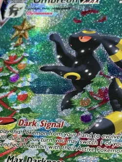 Umbreon VMAX Alternate Art Secret (Christmas Holiday Custom Card) Evolving Skies - Image 3