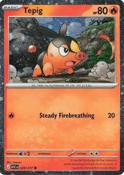Tepig - (Cosmos Holo) Holo Common Miscellaneous Cards & Products 029/217 NM - Image 1