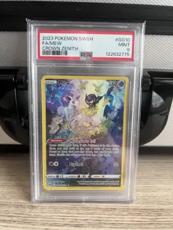 Pokemon Card TCG Mew GG10/GG70 Crown Zenith: Galarian Gallery Holo PSA 9 MINT! - Image 1
