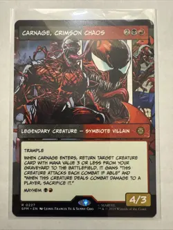 MTG Carnage, Crimson Chaos 0227 Regular (Borderless) Marvel's Spider-Man NM SPM - Image 1
