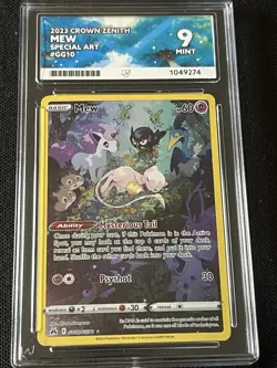 Mew GG10/GG70 Crown Zenith Galarian Gallery 2023 Pokemon TCG Ace 9 Grade Mint - Image 1