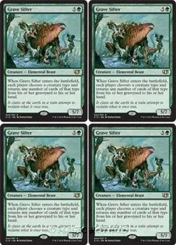 4x GRAVE SIFTER Commander 2014 MTG Green Creature — Elemental Beast Rare - Image 1