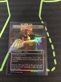 MTG Magic The Gathering All That Glitters Foil Borderless Enchantment Commander - Image 1