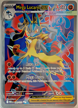 Pokemon TCG ME:01 Mega Evolution Mega Lucario ex 160 Ultra Rare Full Art NM - Image 1