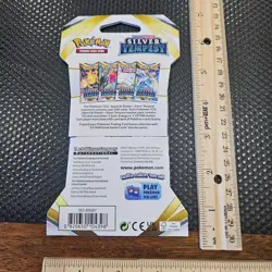 Pokemon Sword & Shield SILVER TEMPEST Alolan Vulpix SEALED Sleeved Booster Pack - Image 2